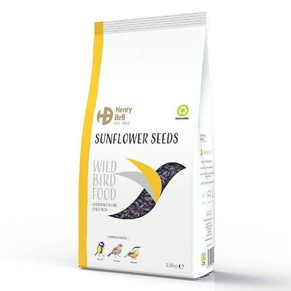 Henry Bell Black Sunflower Seeds Wild Bird Food 2.8kg